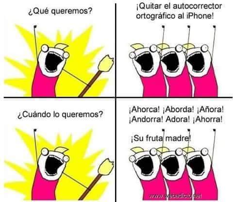Corrector ortografico iphone