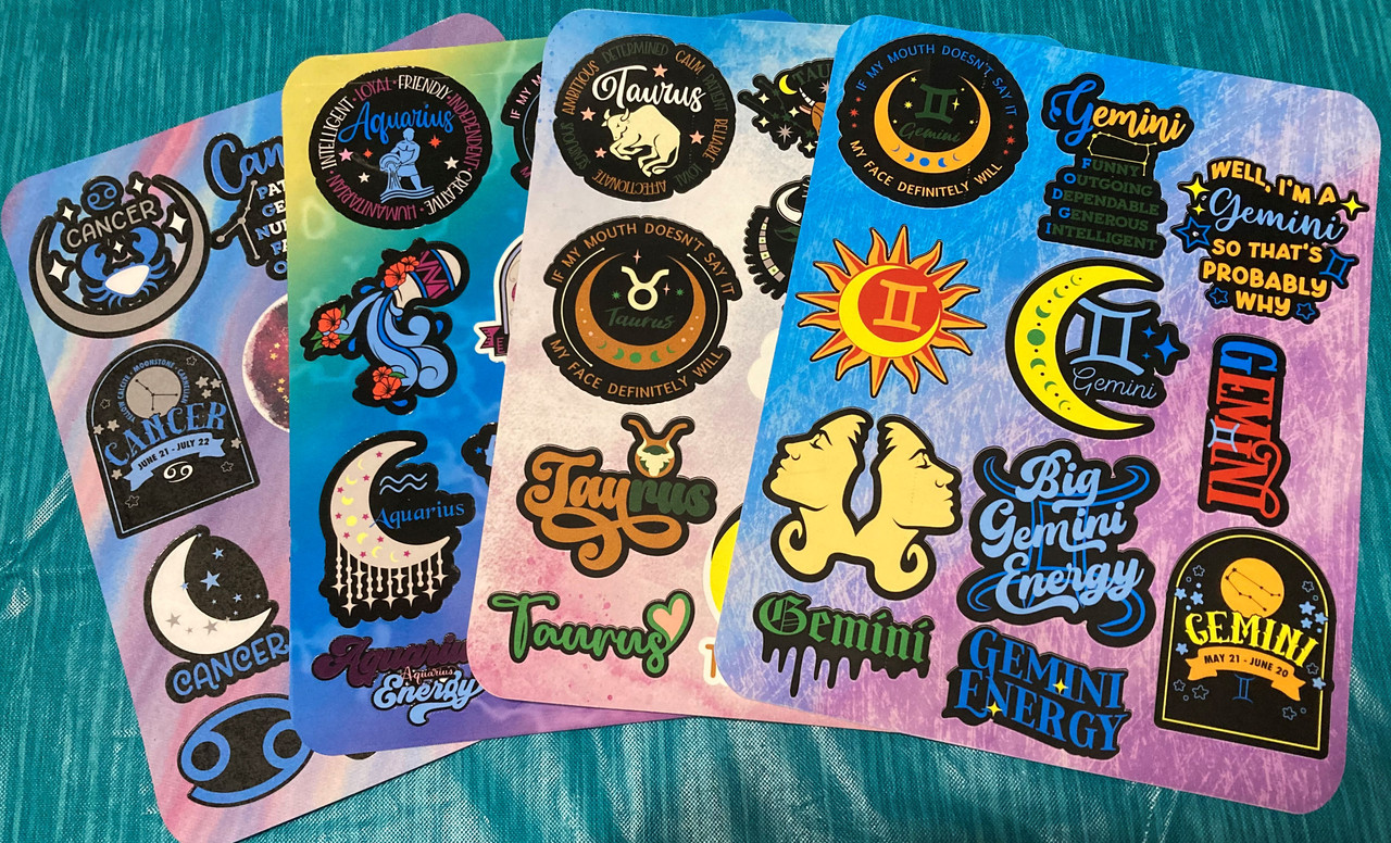 Cancer, Gemini, Taurus, Aquarius sticker packs
