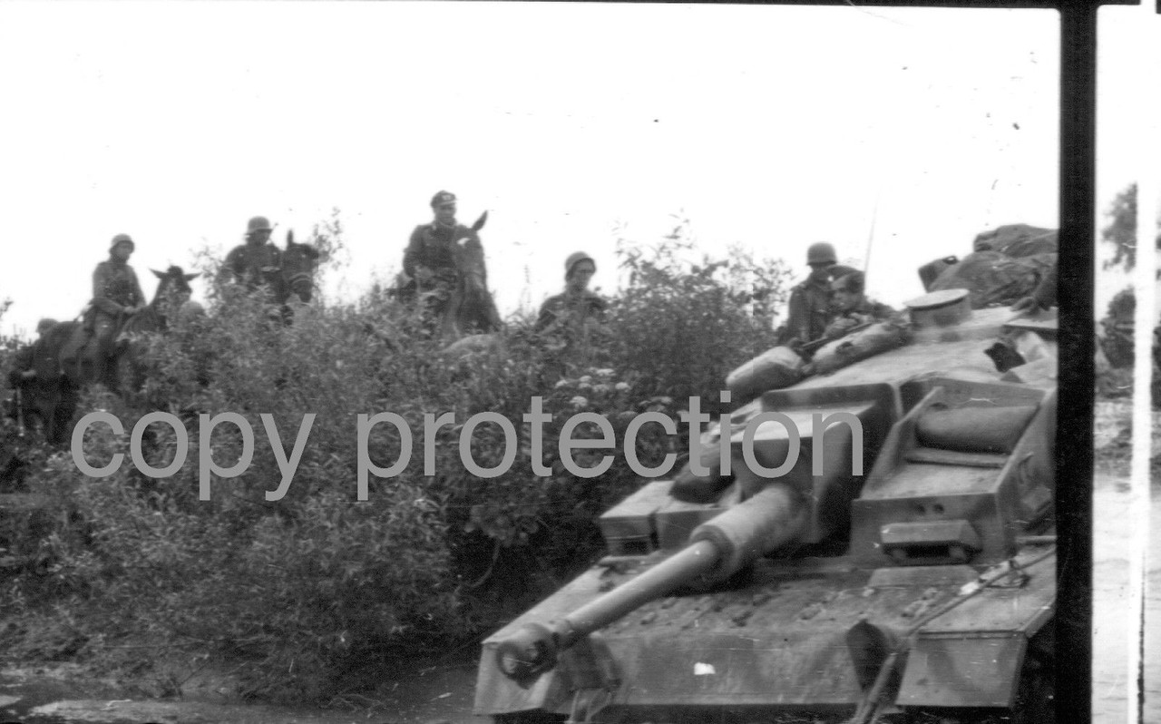 Orig. Fotos Sturmgeschütz III lang Tarnanstrich 1943 Kontaktabzu