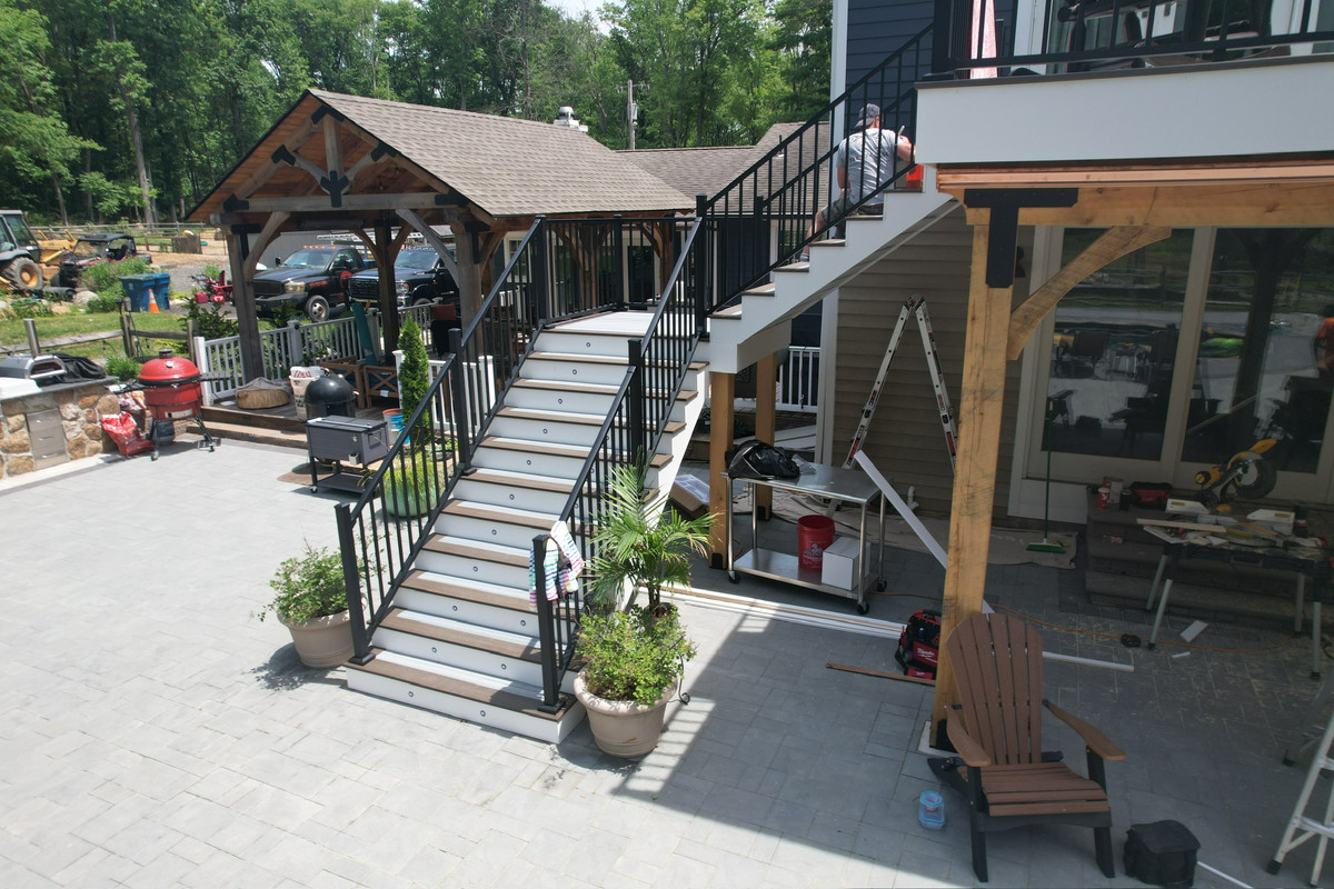 Multi-level deck and outdoor living space