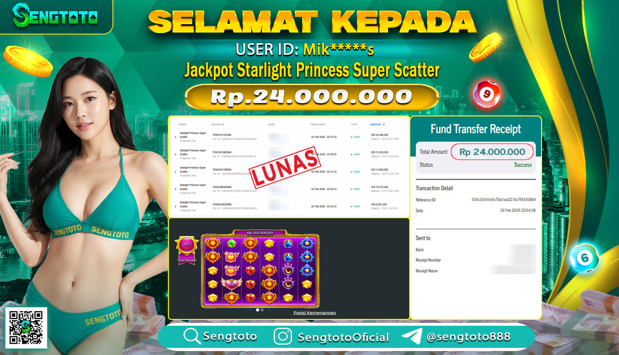 BUKTI PEMBAYARAN SLOT STARLIGHT PRINCESS SUPER SCATTER
