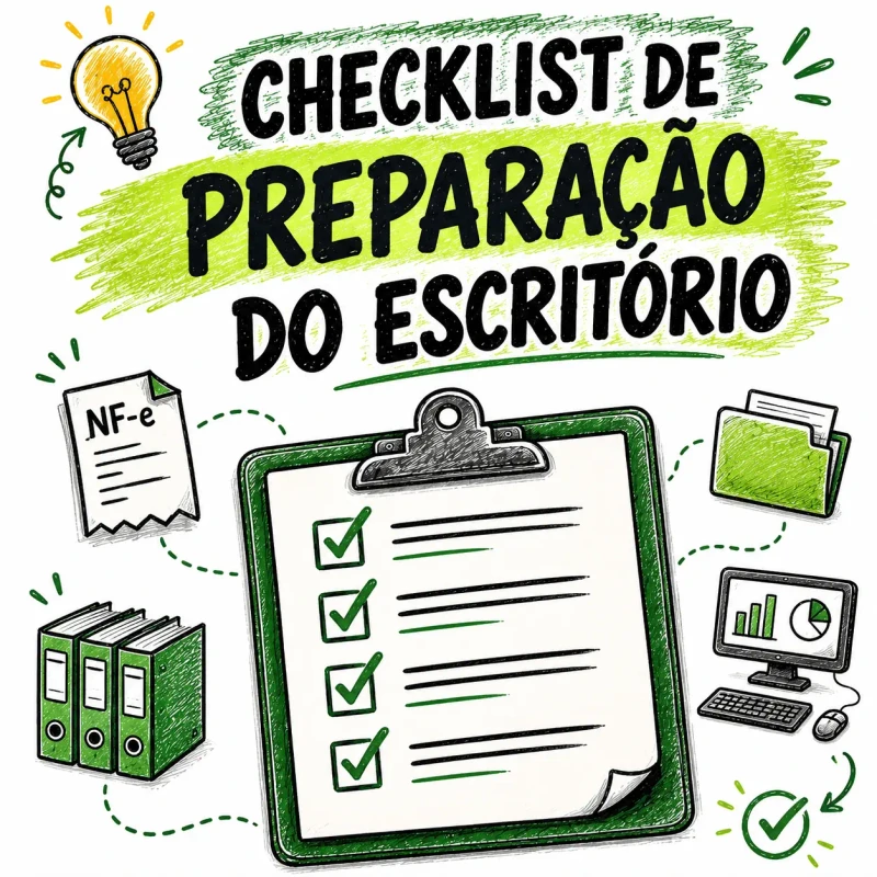 Mockup do Bônus 1 Checklist de Preparação do Escritório