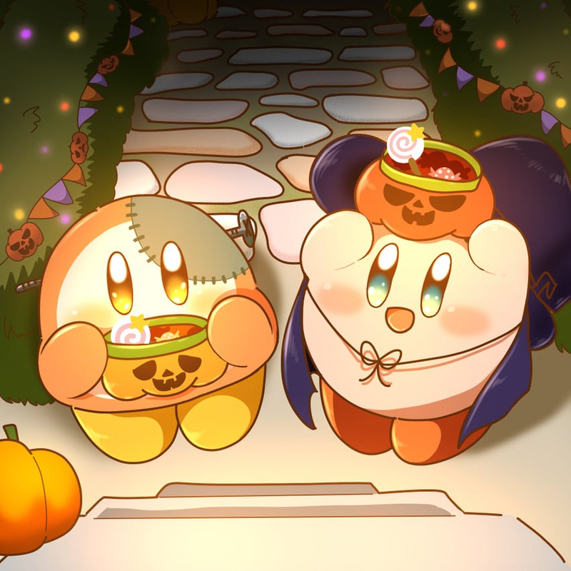 kirby-and-waddle-dee-kirby-drawn-by-moch