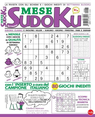 Settimana Sudoku Mese N.64 - Giugno 2024