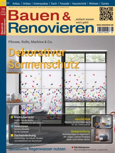 Cover: Bauen und Renovieren Magazin No 07-08 2022 Cover: Bauen und Renovieren Magazin No 07-08 2022