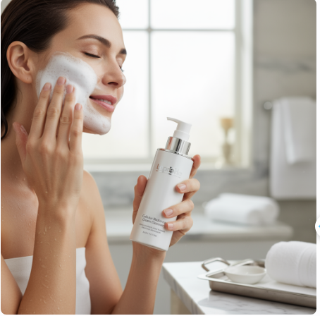 La Prairie cream luxury skincare AI illustration