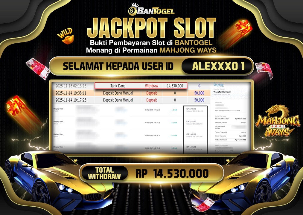 BUKTI JACKPOT LUNAS BANTOGEL