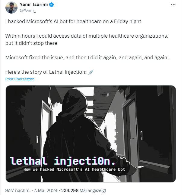 Lethal Injection: Hack Microsoft's AI Bot for Health