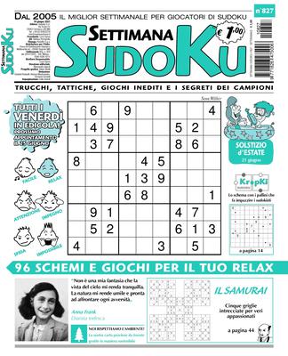 Settimana Sudoku N.827 – 18 Giugno 2021