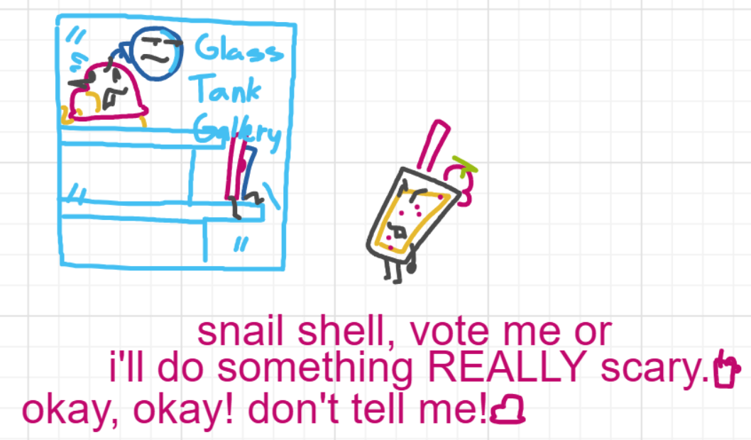 A panel from You're In Danger, Boy, episode seven of the Board Boards object show by Furretwalk/WalkingFurret.