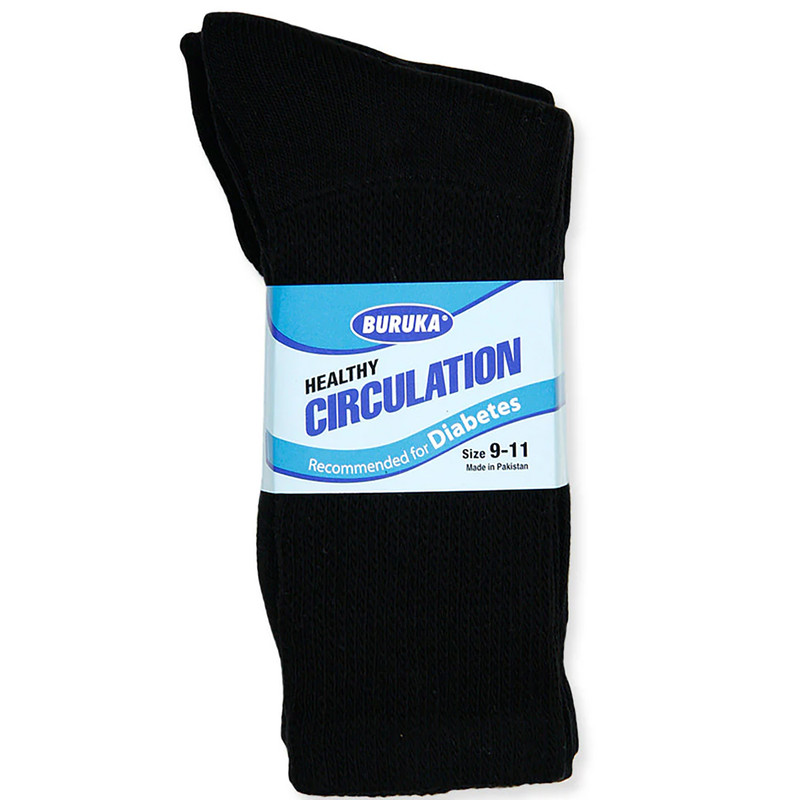 Image black diabetic cotton socks