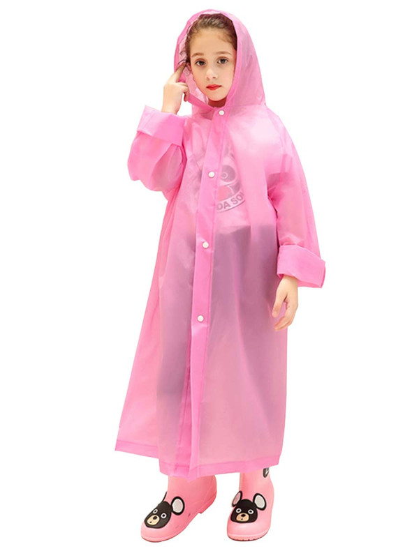 SaphiRose Kids Waterproof Rain Coat Jacket with Pockets
