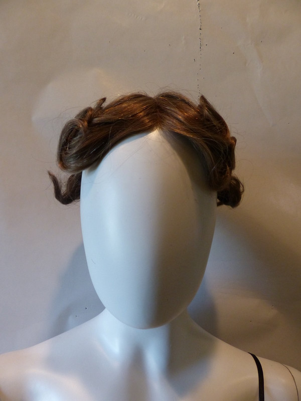 WOMENS BROWN SHORT CURLY HAIR WIG