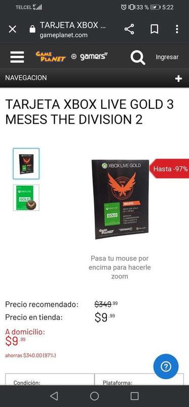 GAME PLANET: 3 meses de xbox live por 9 pesos 