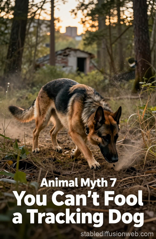 Mito animal 7: No puedes engañar a un perro rastreador