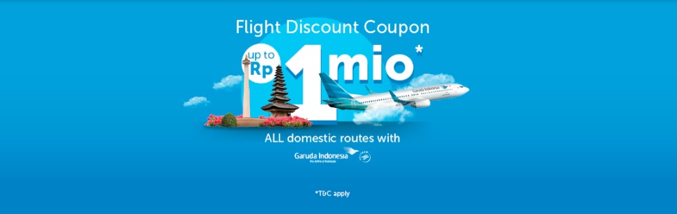 Promo diskon hingga Rp 1 Juta dengan Garuda Indonesia di Traveloka