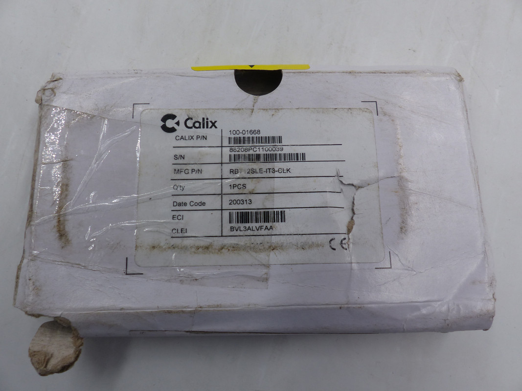 CALIX TRANSMINTTER 100-01668 RBT12SLE-IT3-CLK - CLASS 1 LASER PRODUCT