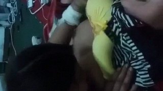 Junior’s nipples were licked by a lesbian girl in the dorm