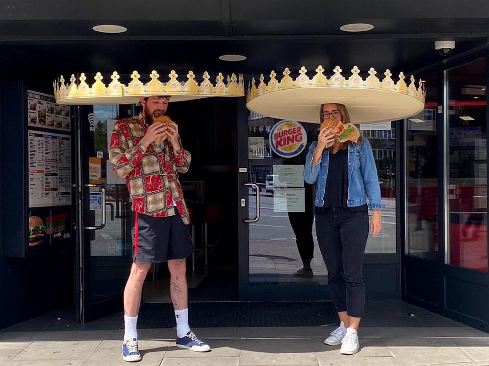 Mahkota 'social distancing' di Burger King Jerman