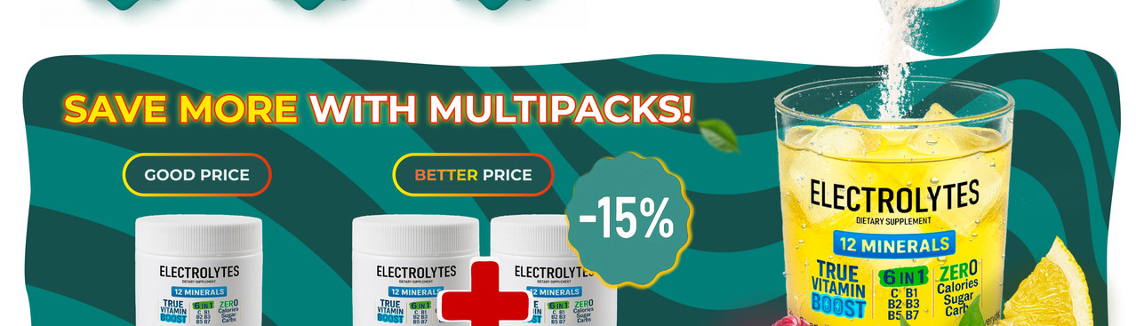 Electrolyte Powder with 12 Minerals and 6 Vitamins Raspberry & Lemon Flavor - 5