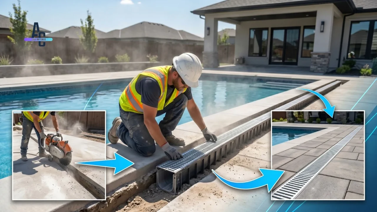 Trench Drains vs. Channel Drains for Pool Decks