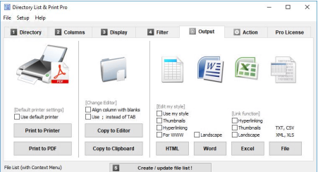 Directory List and Print Pro 4.09