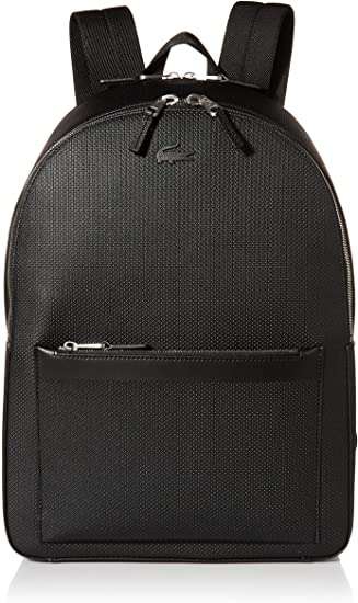 Amazon: Mochila piel chantaco color negro Lacoste!