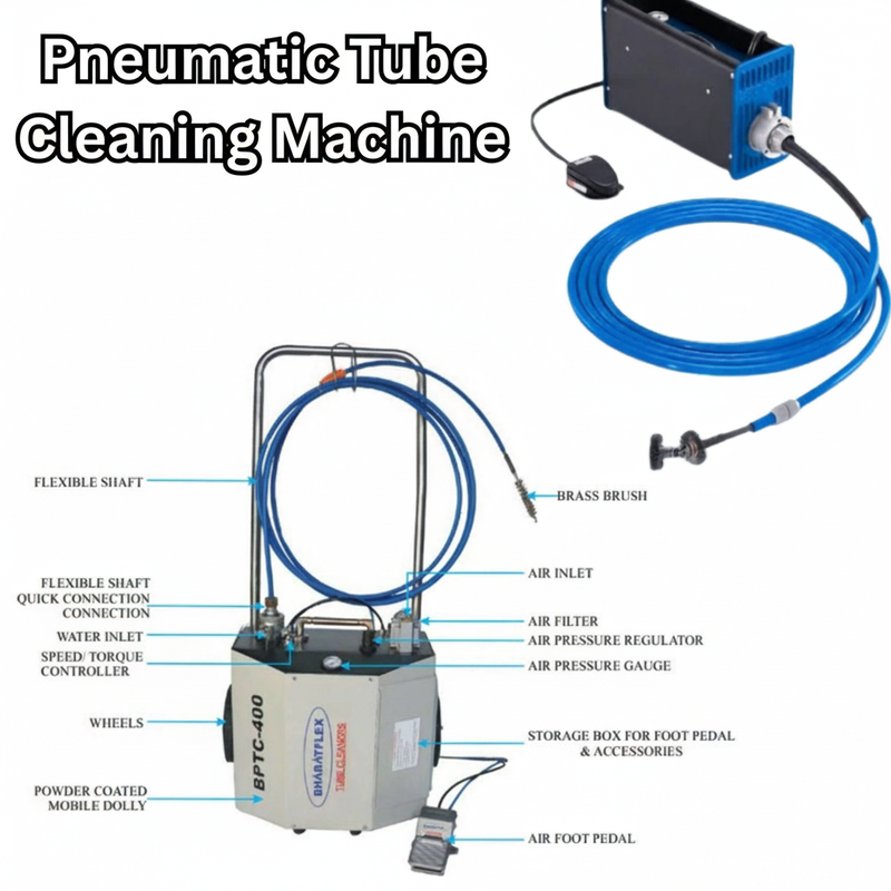 pneumatic tube cleaning machine for industrial tube descaling