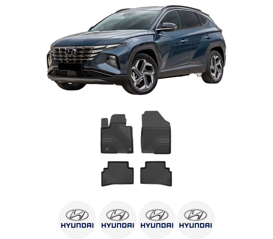 Set covorase presuri HYUNDAI TUCSON | NX4E din 2000-2007, auto, din cauciuc thermoplastic, 4 Stickere auto cu HYUNDAI