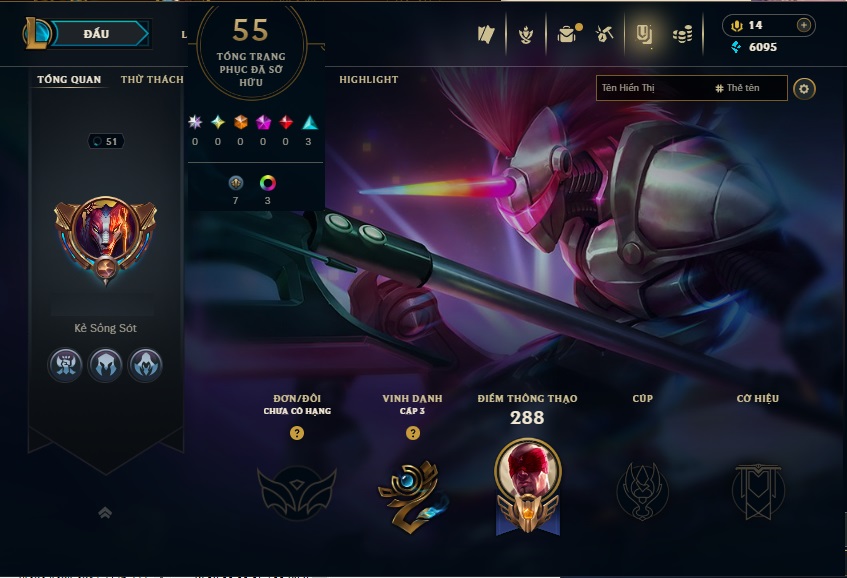 Acc LMHT # - Không Khung