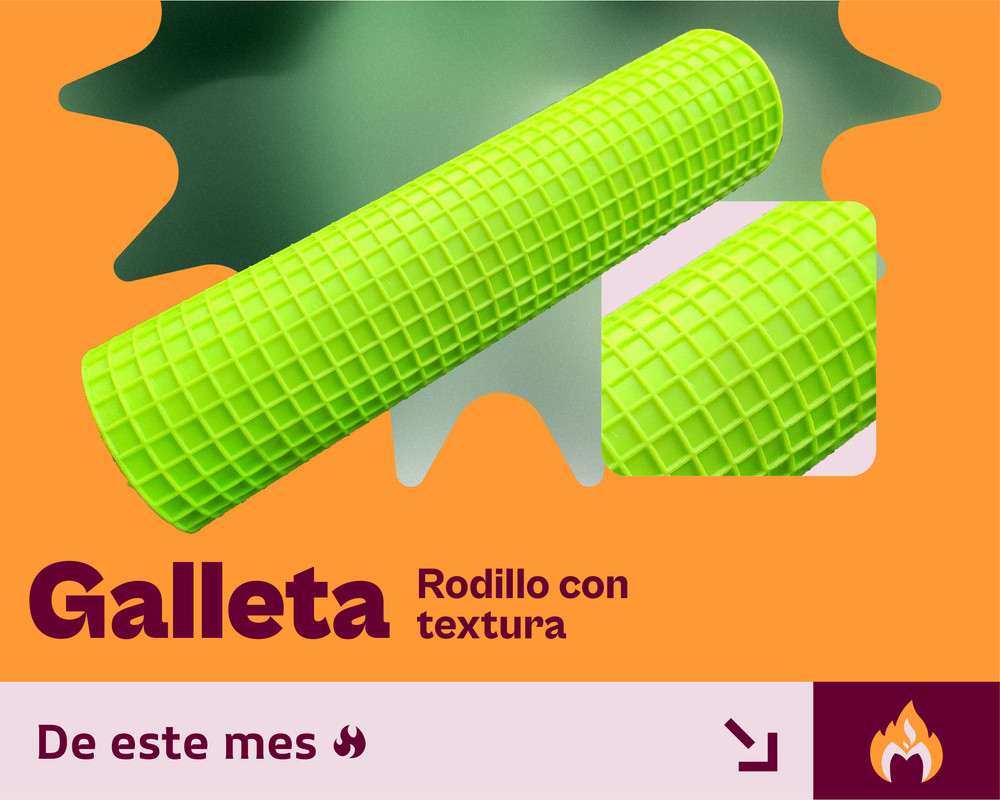 Rodillo siliconado galleta Texturizador para fondant y decoración de t