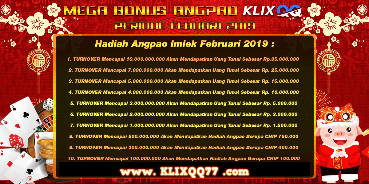 Bonus Poker Indonesia EVENT ANGPAO FEBRUARI 2019