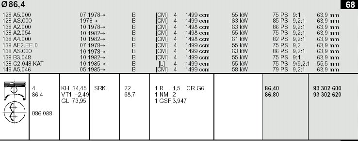 fiat 34.454CH pistons KS