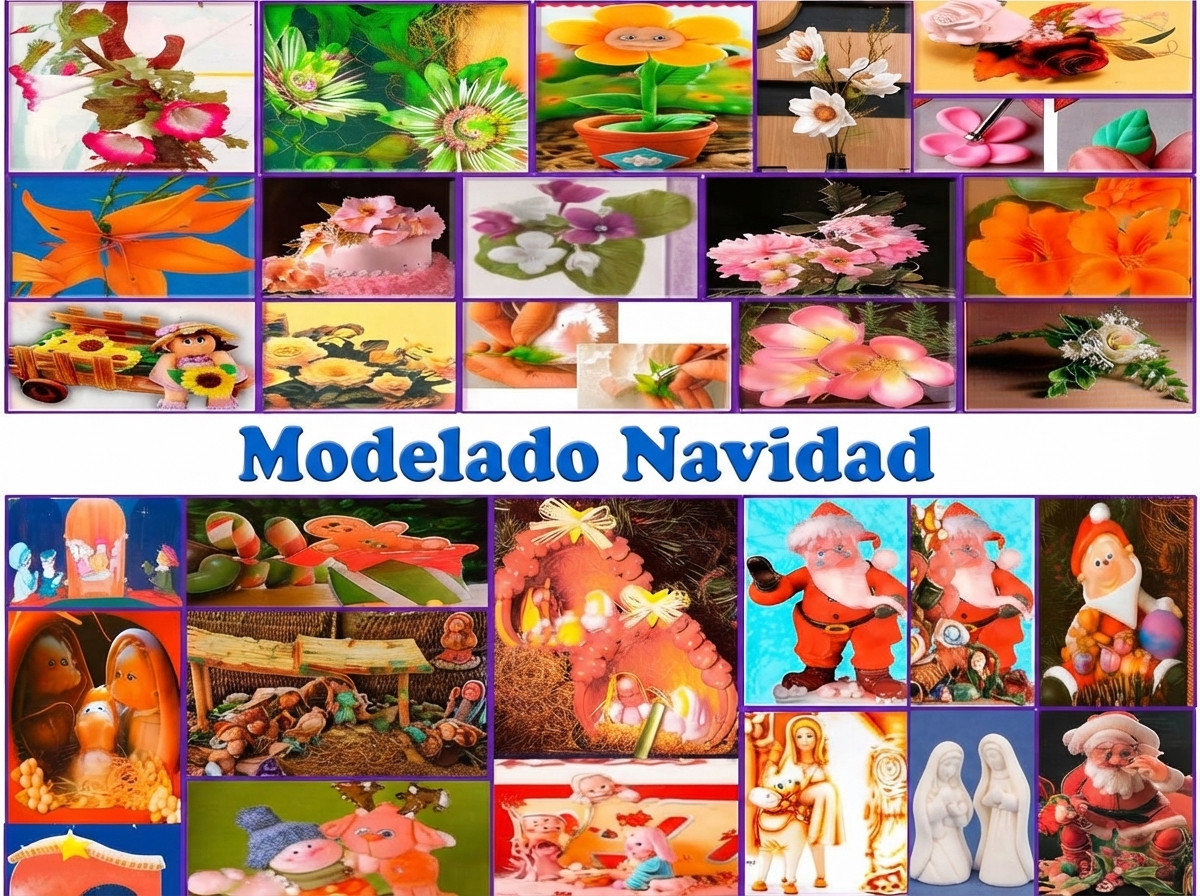 curso de rosas floristeria flores porcelanicron navidad y pesebre con pasta