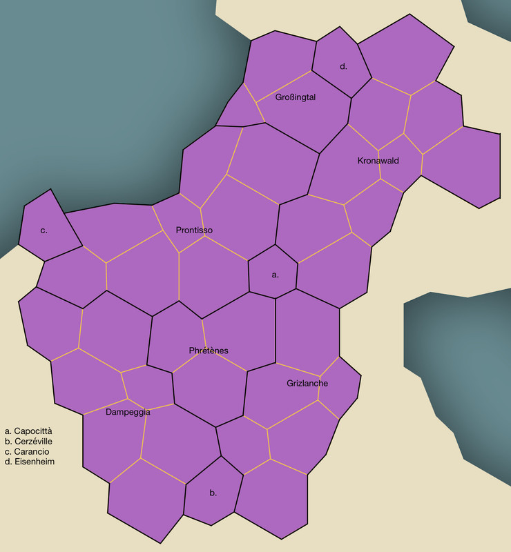 Les régions de la Péelcée
