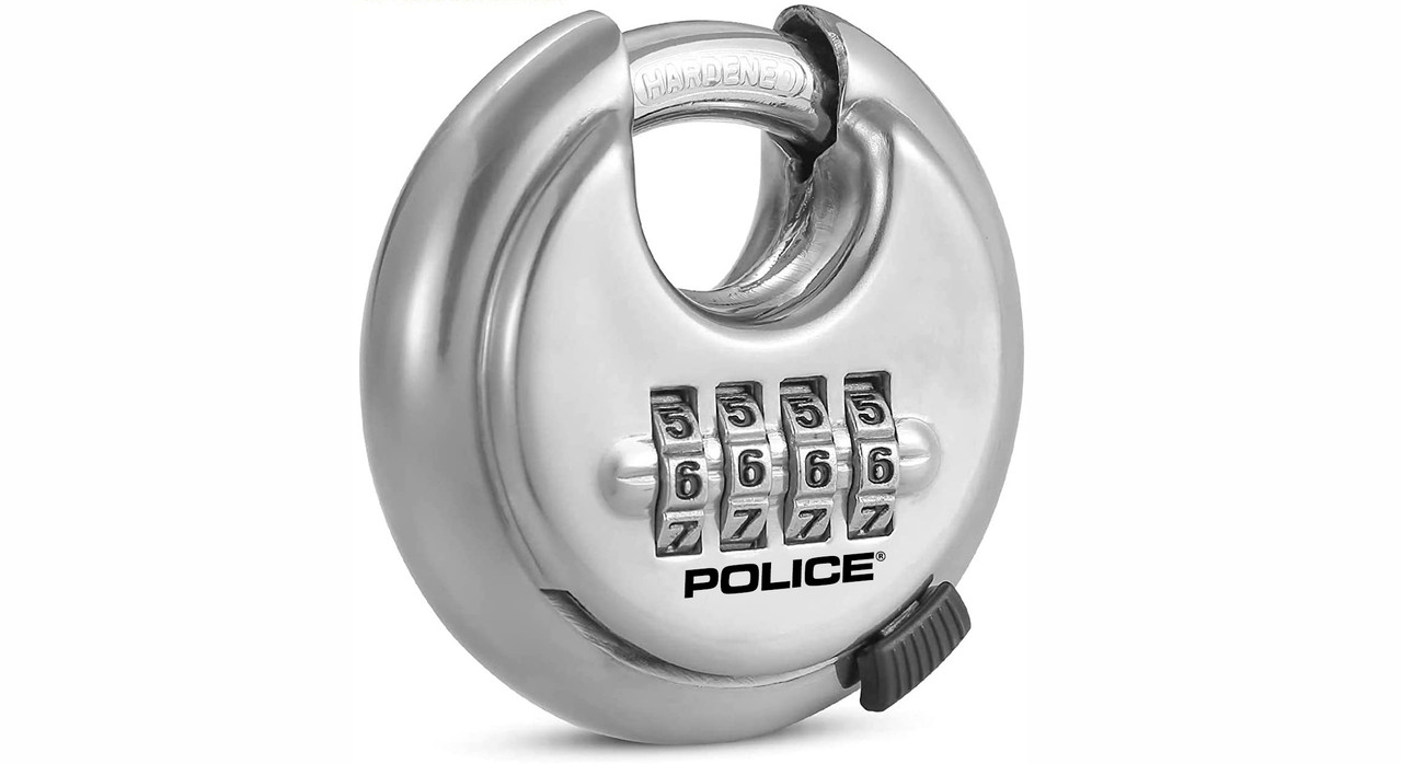 police-combination-lock-hardened-steel-shackle-heavy-duty-keyless-4-digit-stainless-steel-discus-padlock