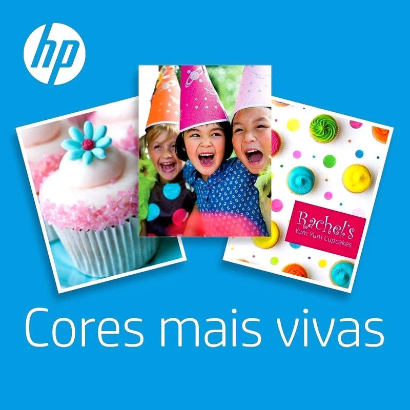 Cartucho HP 667 ao lado de uma impressora HP DeskJet Ink Advantage