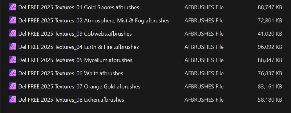 Del N s Textures Brush Sets