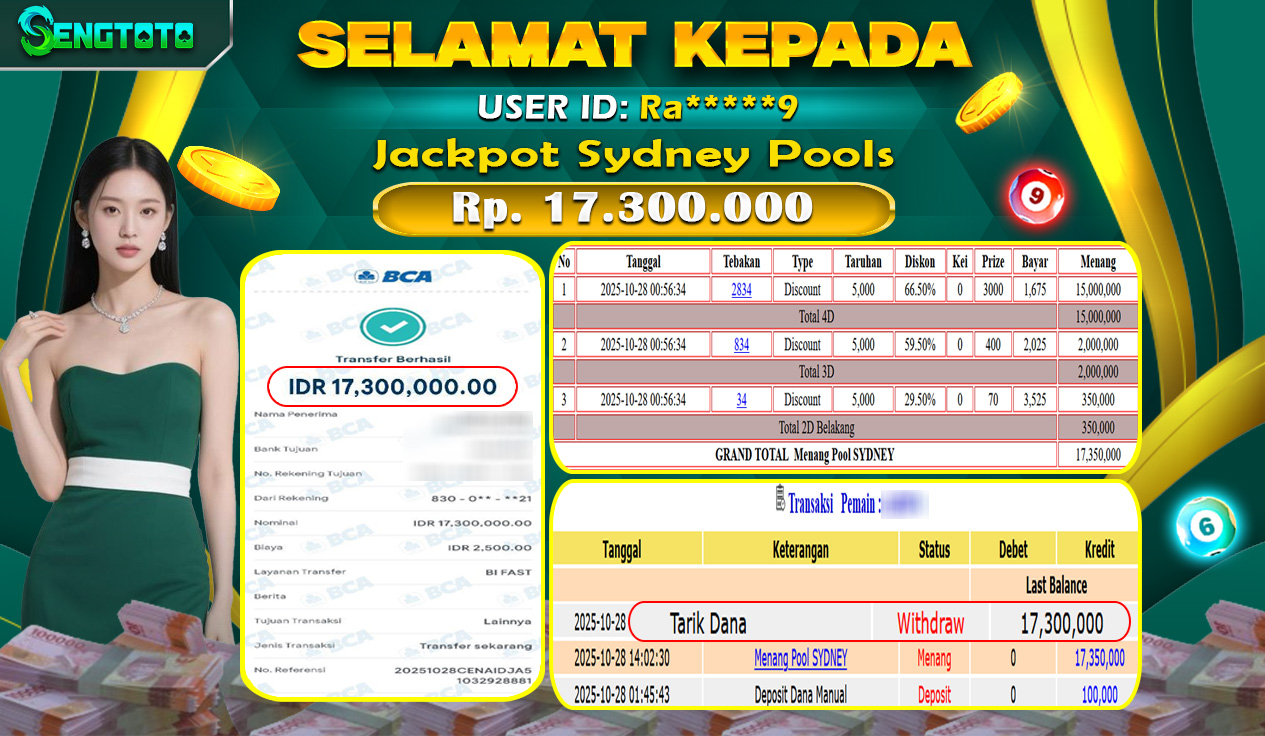 BUKTI PEMBAYARAN TOGEL SYDNEY POOLS