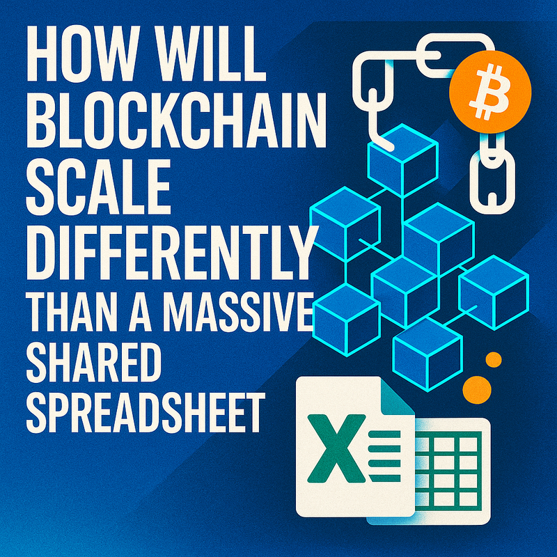 How will blockchain scale differently than a massive shared spreadsheet