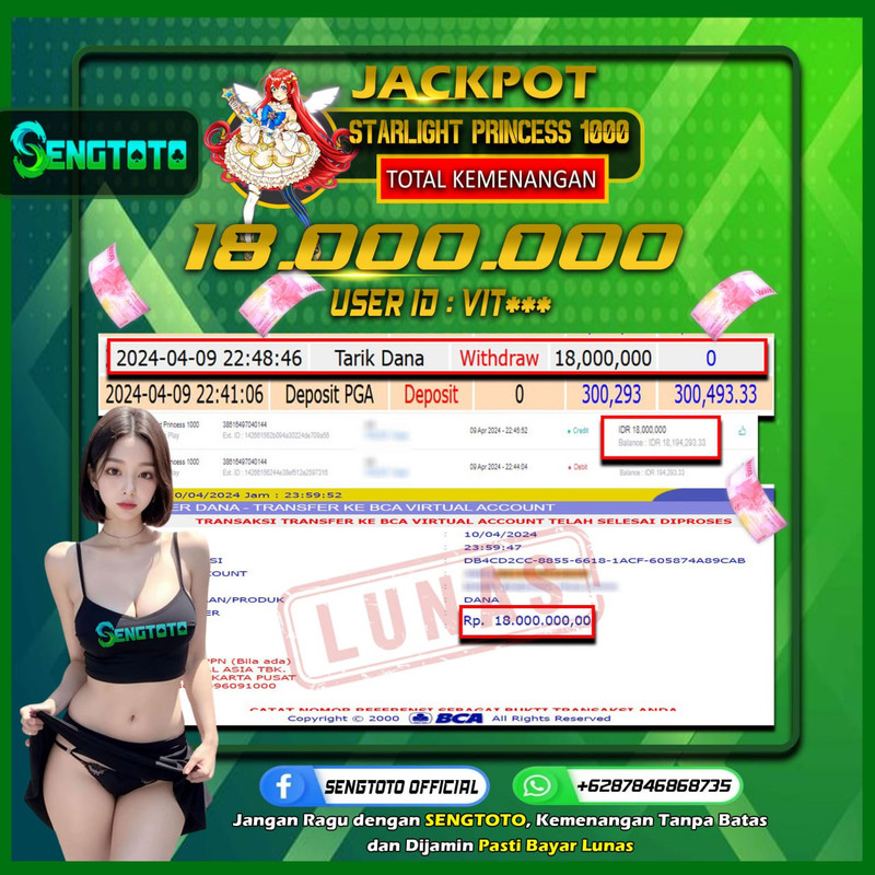BUKTI PEMBAYARAN SLOT STARLIGHT PRINCESS 1000