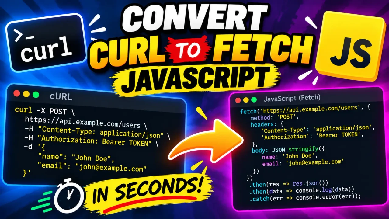 Convert Curl To Fetch Javascript Online