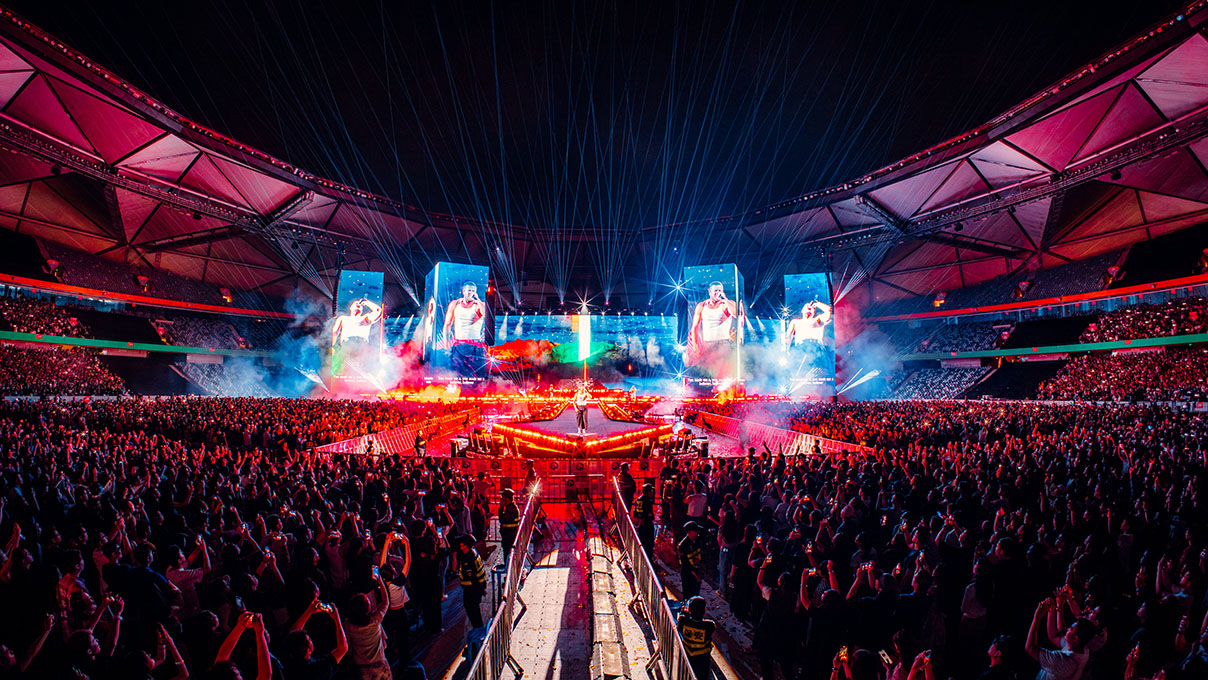 Imagine Dragons World Tour Stadium Concert Live Lighting Masterpiece by AML Lighting