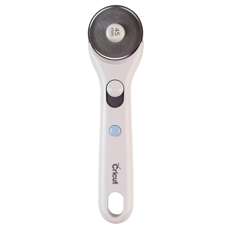 Cortador rotativo de 45mm de Cricut, mostrando su diseño ergonómico.