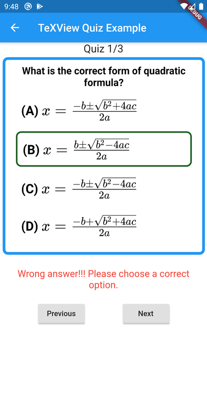 Flutter Render Latex