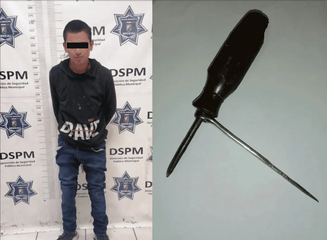 Ladrón invade hogar en Mexicali, intentó robar una motocicleta durante la noche