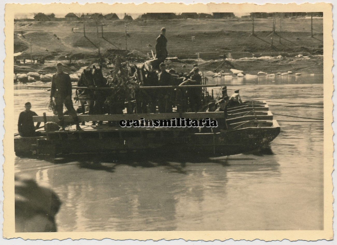 Orig. Foto Fähre Ponton über d. Wolga in RSCHEW Rshew Russland 1