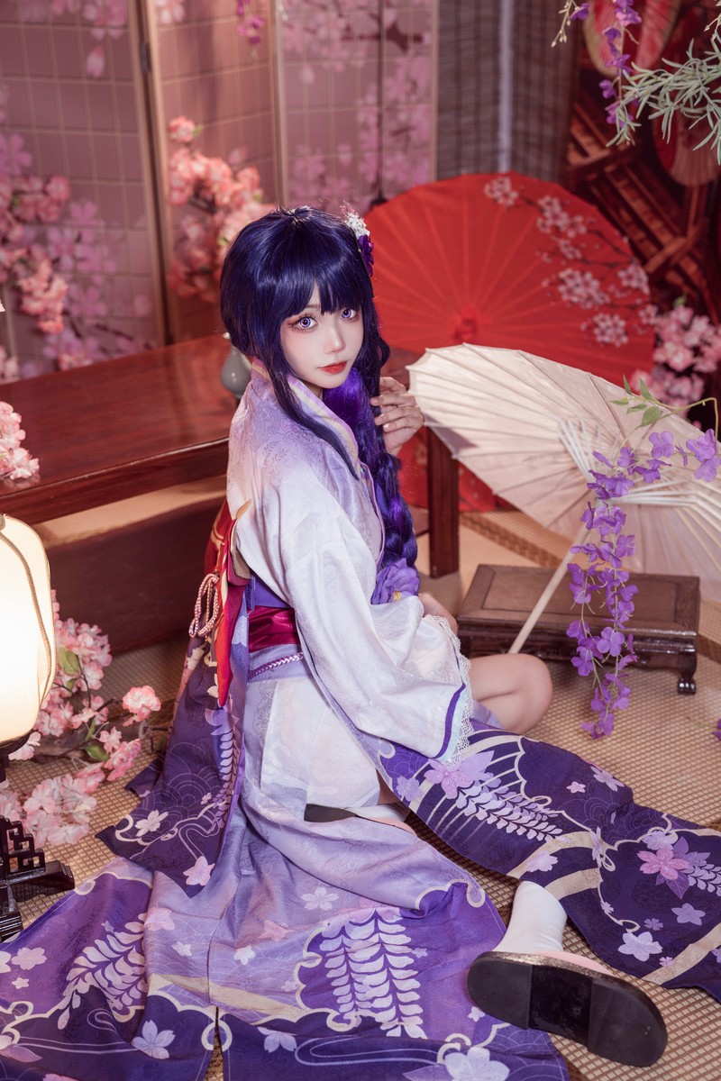 艾西Aiwest 雷电将军Cosplay写真图集 原神角色高清美图 30P (346.6M)