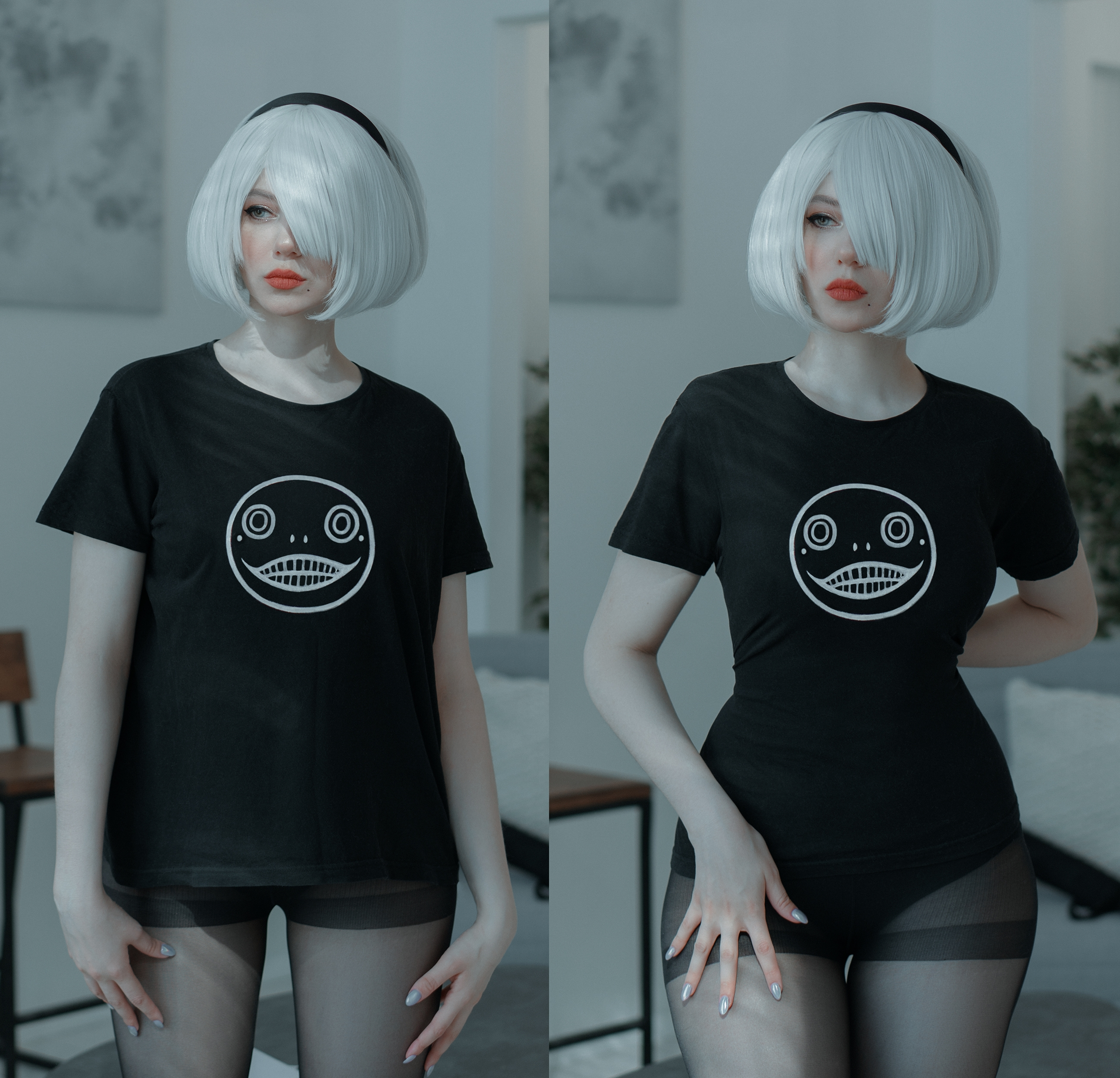 Alina Becker 2B 黑色内衣短发 Cosplay 尼尔机械纪元写真【42P-98.9M】插图1