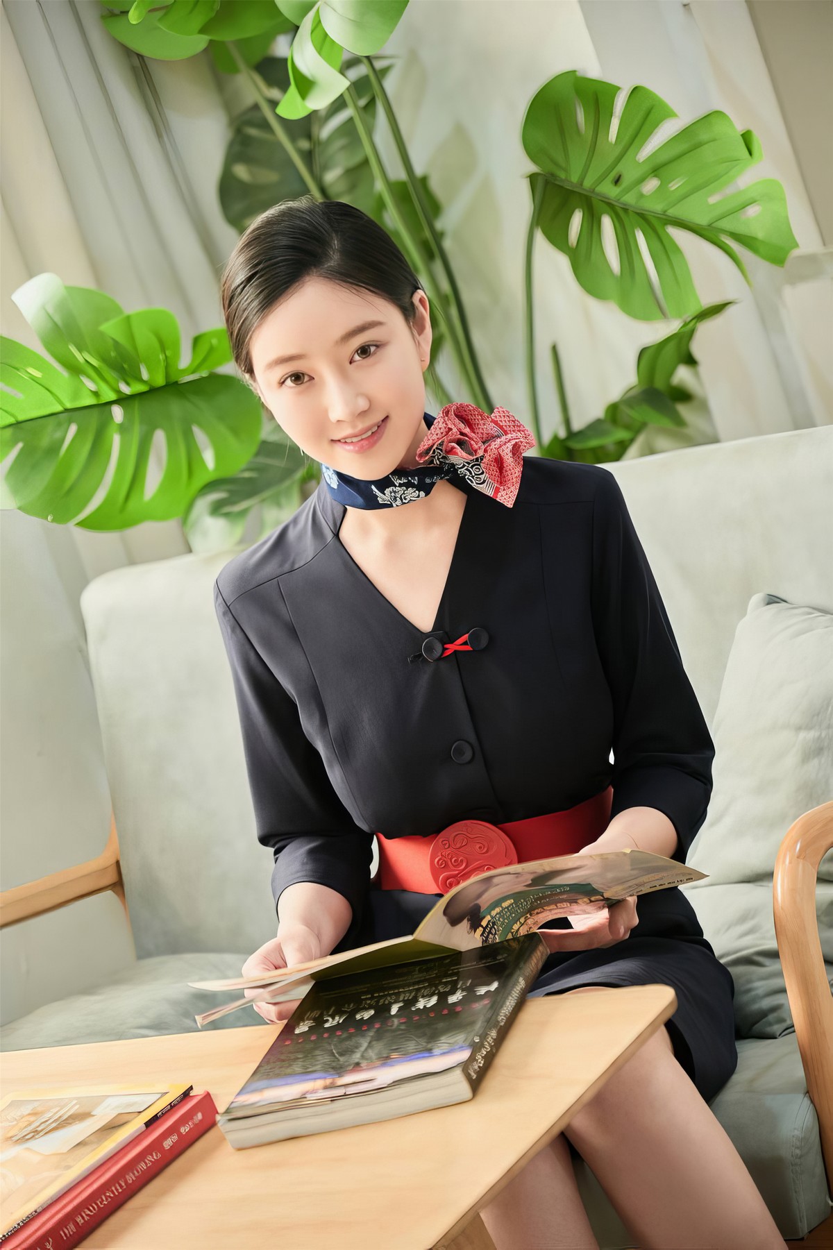 年年nnian 空姐制服写真完整版 职业装诱惑图集插图1
